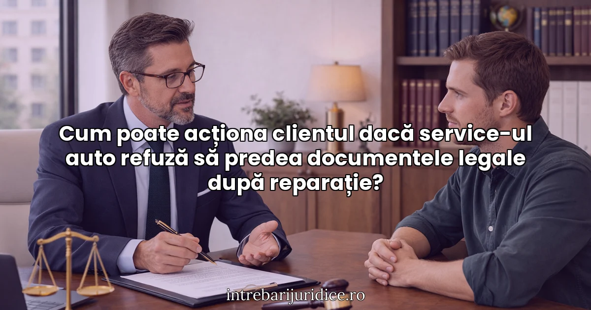 Cum poate acționa clientul dacă service-ul auto refuză să predea documentele legale după reparație?