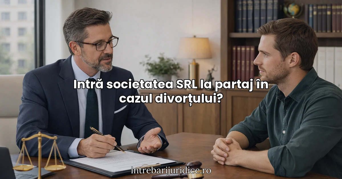 Intră societatea SRL la partaj în cazul divorțului?
