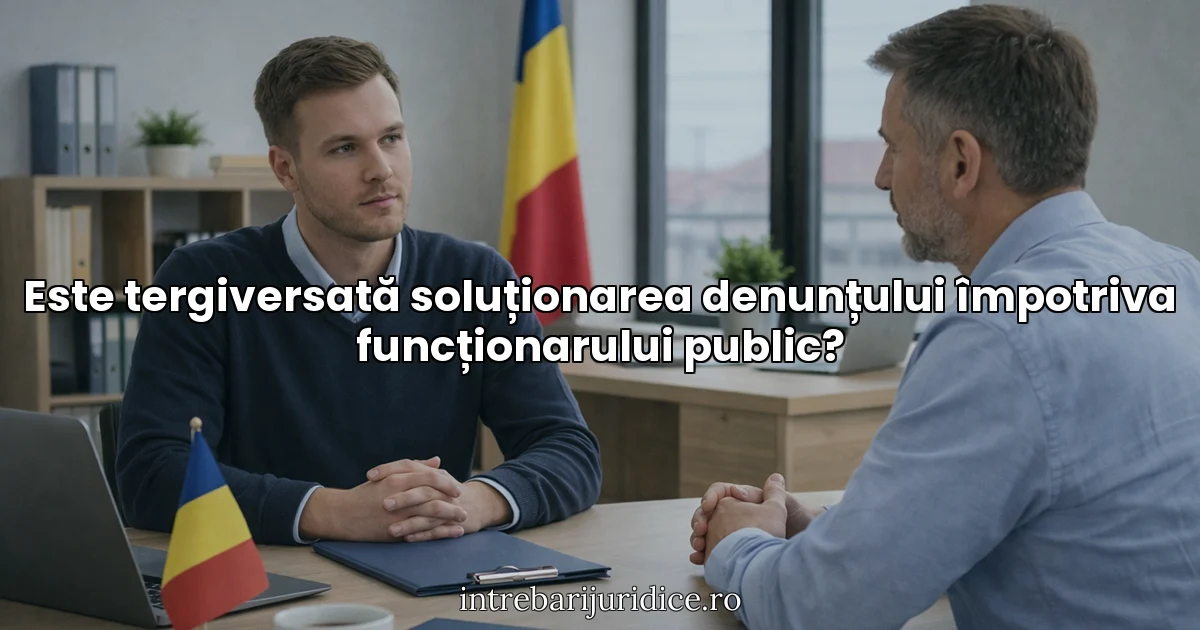Este tergiversată soluționarea denunțului împotriva funcționarului public?