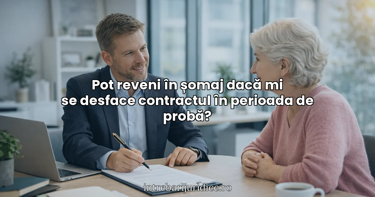 Pot reveni în șomaj dacă mi se desface contractul în perioada de probă?