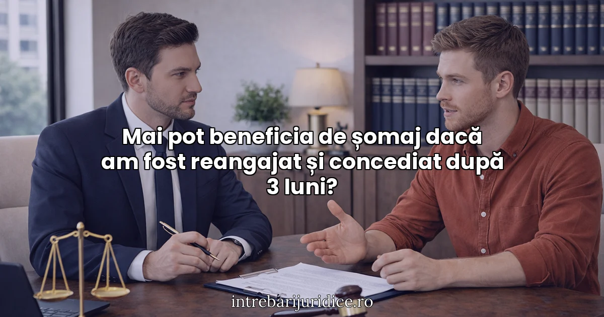 Mai pot beneficia de șomaj dacă am fost reangajat și concediat după 3 luni?