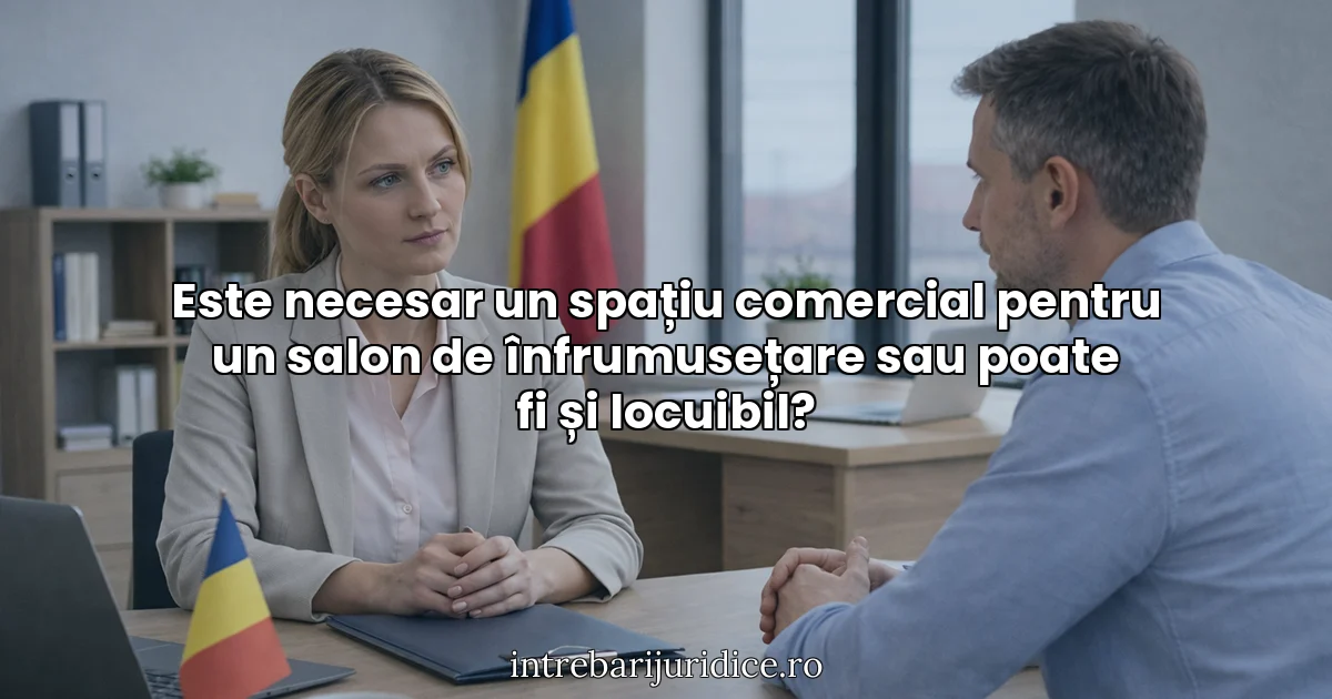 Este necesar un spațiu comercial pentru un salon de înfrumusețare sau poate fi și locuibil?