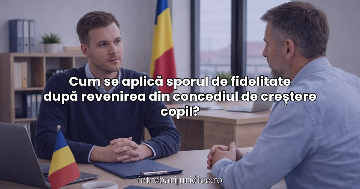 Cum se aplică sporul de fidelitate după revenirea din concediul de creștere copil?