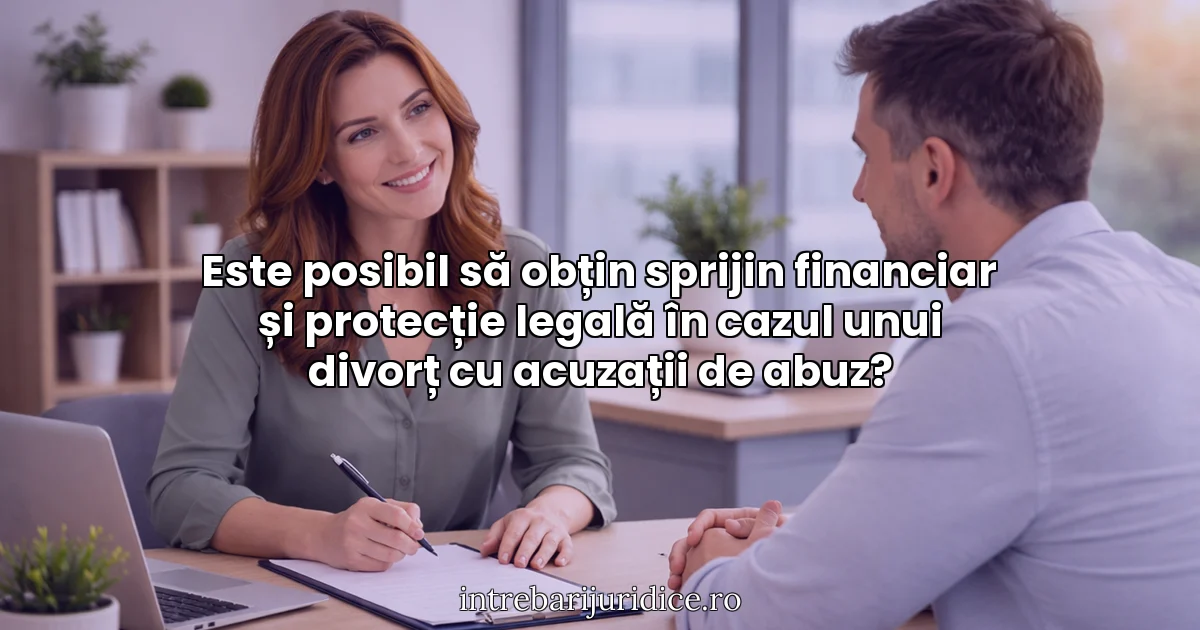Este posibil să obțin sprijin financiar și protecție legală în cazul unui divorț cu acuzații de abuz?