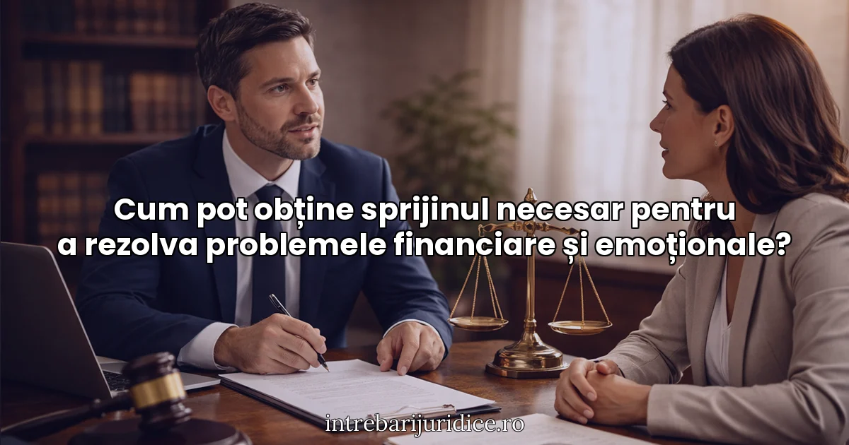 Cum pot obține sprijinul necesar pentru a rezolva problemele financiare și emoționale?