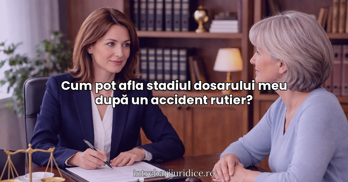 Cum pot afla stadiul dosarului meu după un accident rutier?