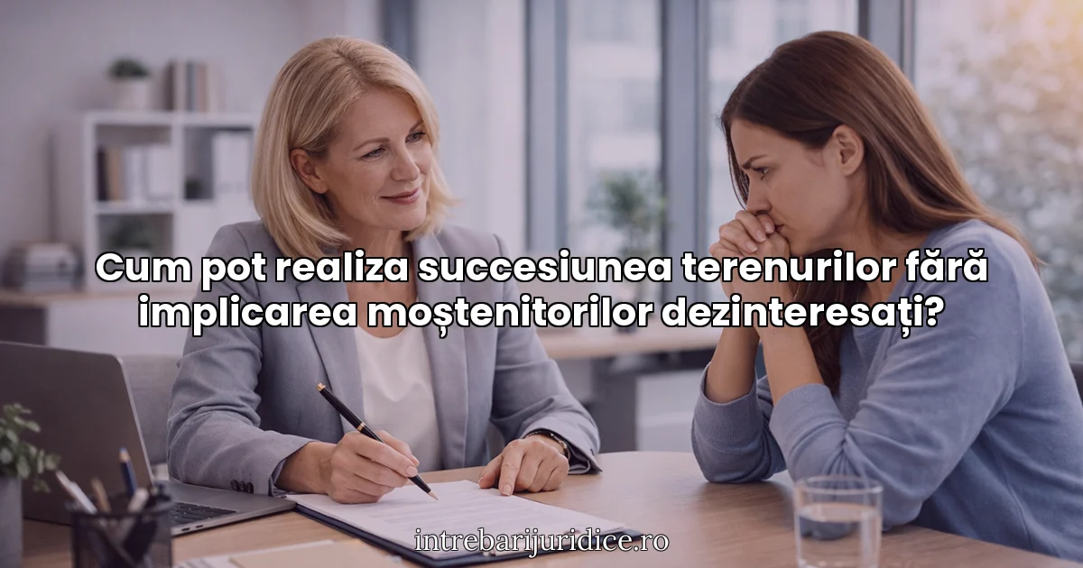 Cum pot realiza succesiunea terenurilor fără implicarea moștenitorilor dezinteresați?