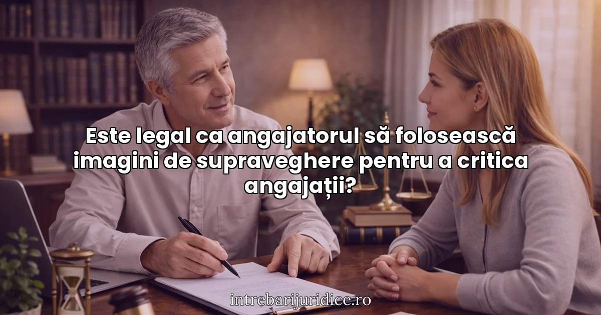 Este legal ca angajatorul să folosească imagini de supraveghere pentru a critica angajații?