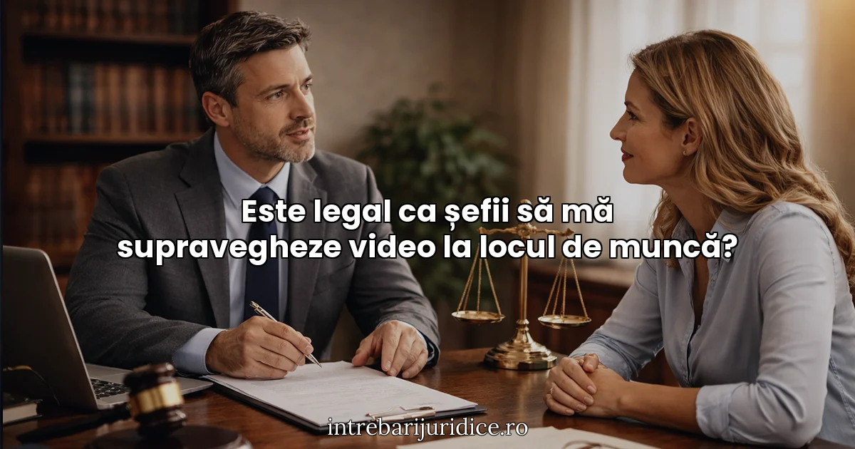 Este legal ca șefii să mă supravegheze video la locul de muncă?