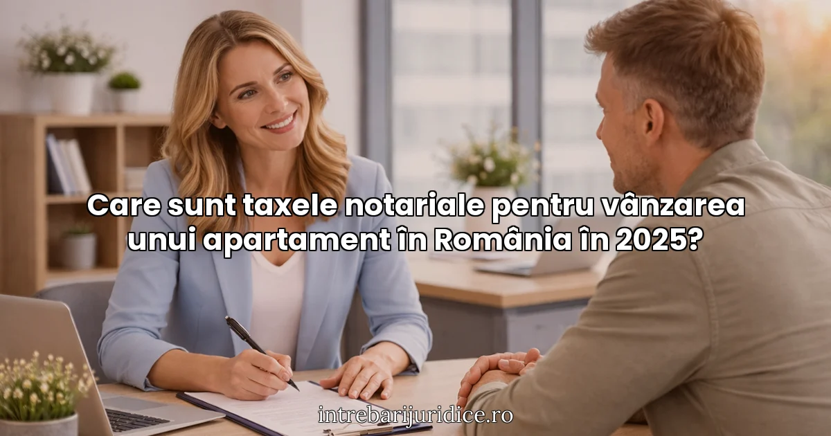Care sunt taxele notariale pentru vânzarea unui apartament în România în 2025?