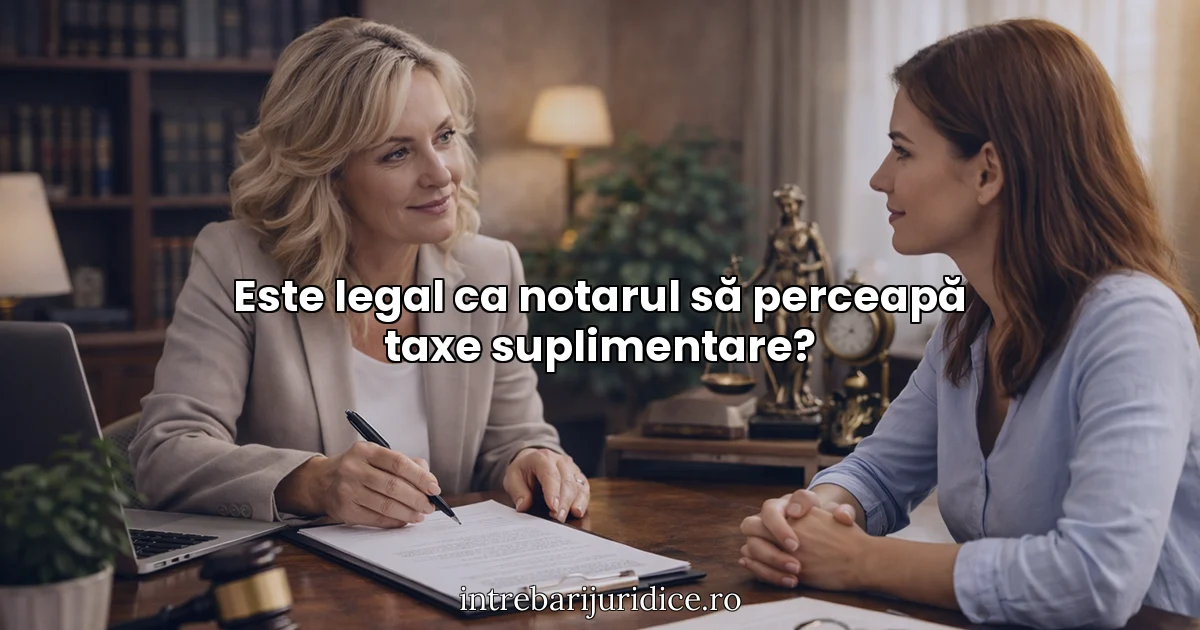 Este legal ca notarul să perceapă taxe suplimentare?