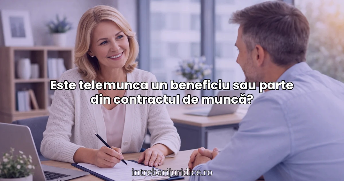 Este telemunca un beneficiu sau parte din contractul de muncă?