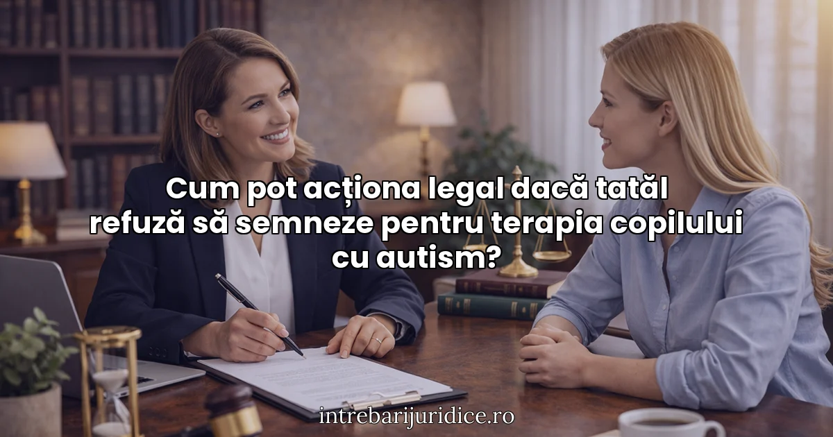 Cum pot acționa legal dacă tatăl refuză să semneze pentru terapia copilului cu autism?