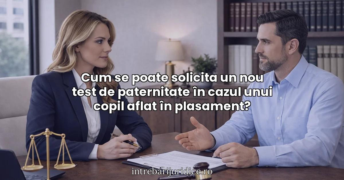 Cum se poate solicita un nou test de paternitate în cazul unui copil aflat în plasament?