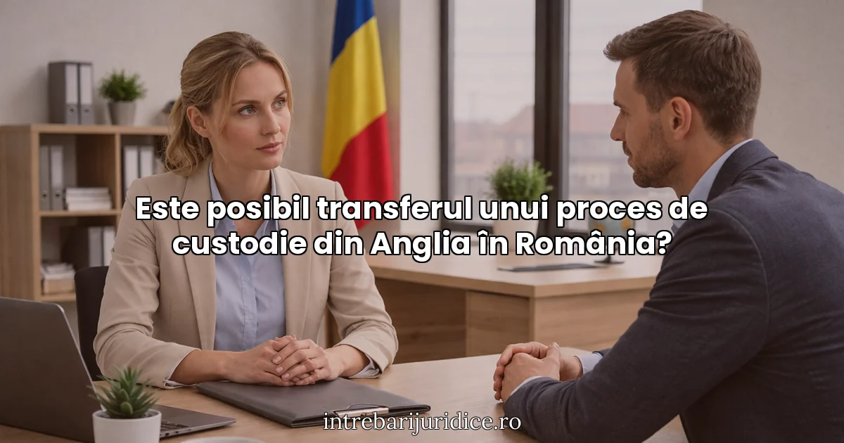 Este posibil transferul unui proces de custodie din Anglia în România?