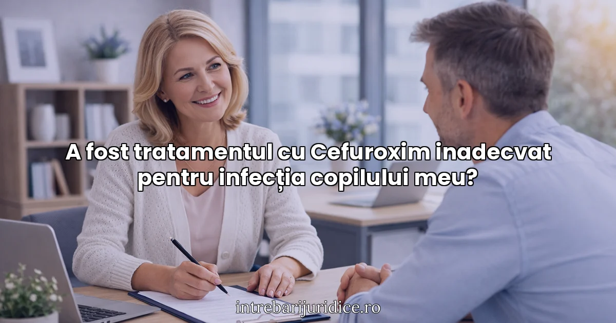 A fost tratamentul cu Cefuroxim inadecvat pentru infecția copilului meu?