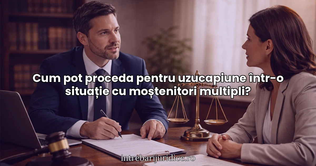 Cum pot proceda pentru uzucapiune într-o situație cu moștenitori multipli?