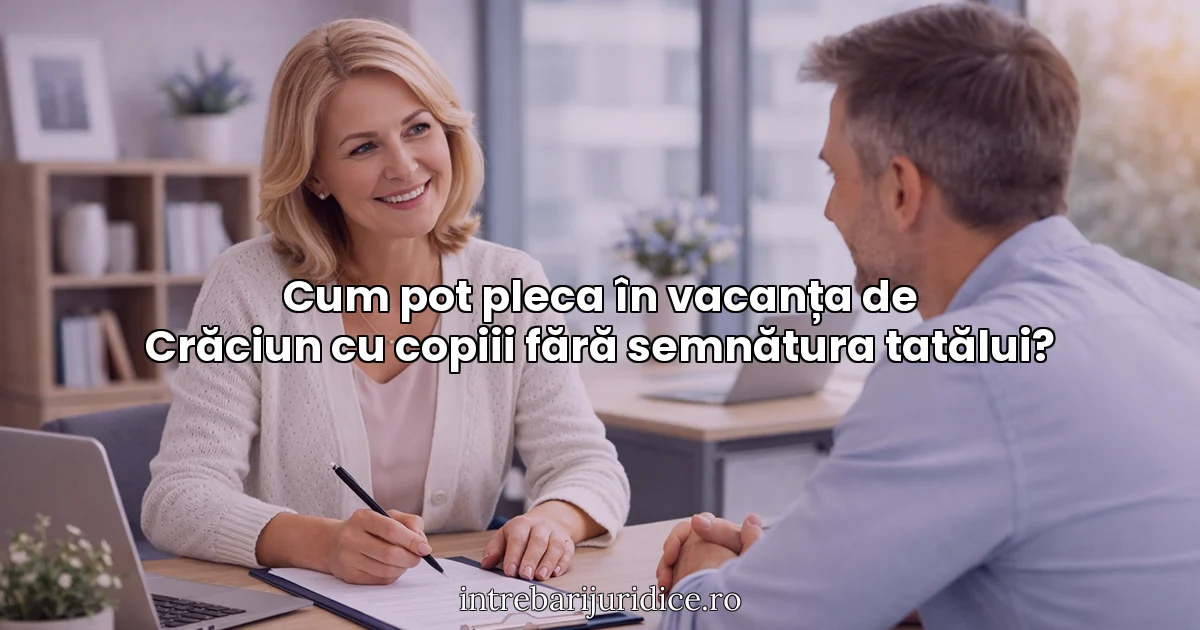 Cum pot pleca în vacanța de Crăciun cu copiii fără semnătura tatălui?