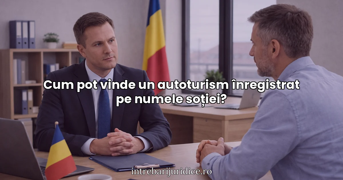 Cum pot vinde un autoturism înregistrat pe numele soției?