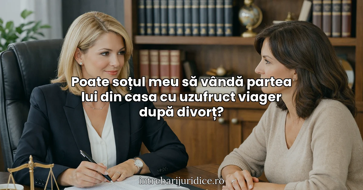 Poate soțul meu să vândă partea lui din casa cu uzufruct viager după divorț?