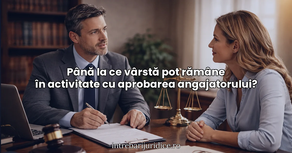 Până la ce vârstă pot rămâne în activitate cu aprobarea angajatorului?