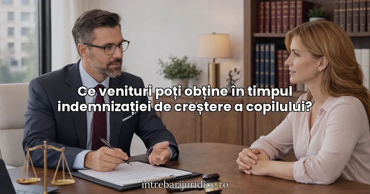 Ce venituri poți obține în timpul indemnizației de creștere a copilului?