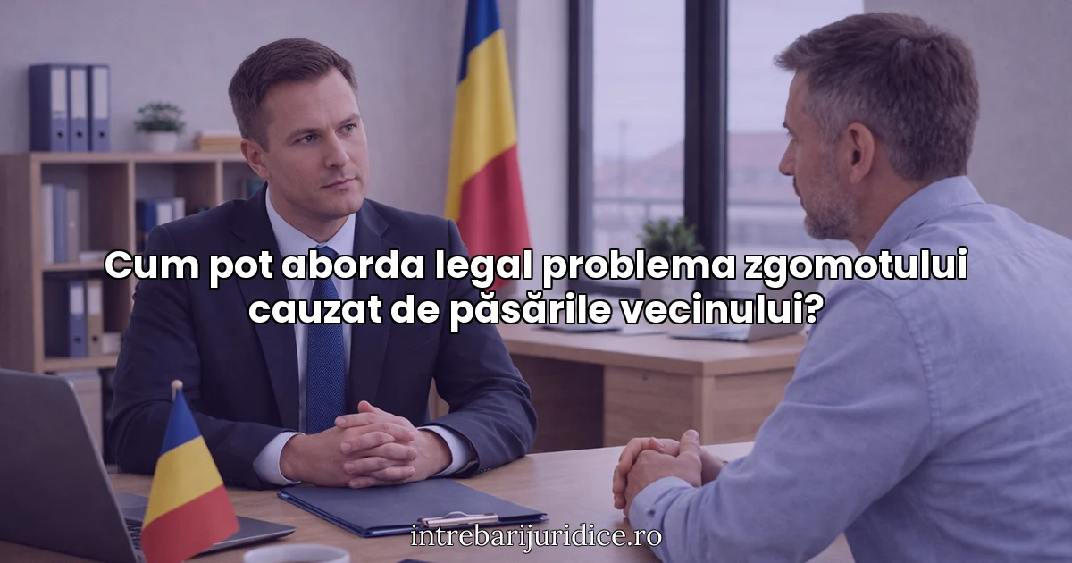 Cum pot aborda legal problema zgomotului cauzat de păsările vecinului?